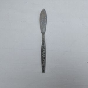 Gorham SPANISH SCROLL Stainless Butter Knife Burnished Glossy SilverwareFlatware